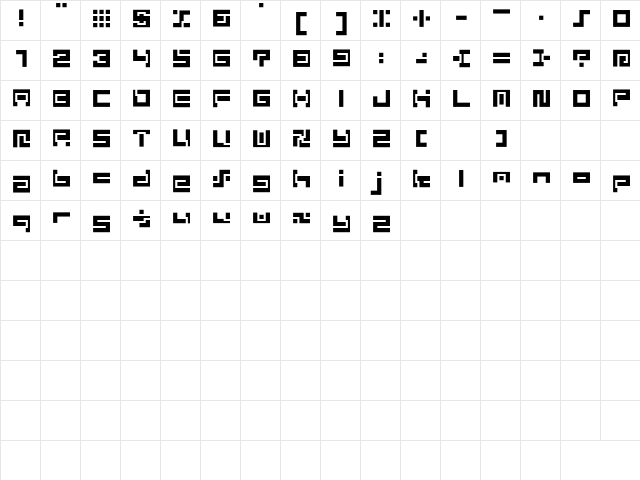 D3 Superimposism Inline Regular Character Map