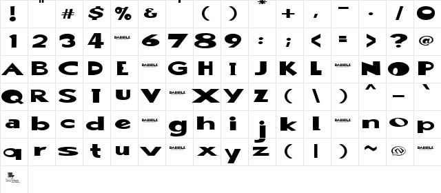 Dabble(eval) Regular Character Map