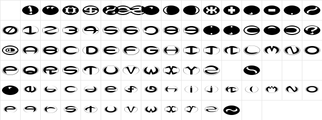 Dactylo Regular Character Map Dactylo Regular Character Map