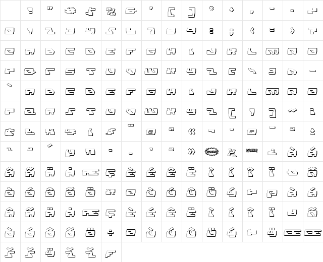 Daedalus Shadow Regular Character Map Daedalus Shadow Regular Character Map