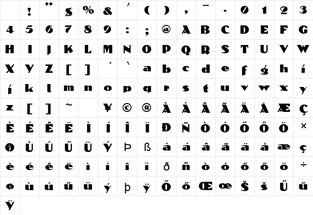 Dae Han Hu Normal Character Map Dae Han Hu Normal Character Map