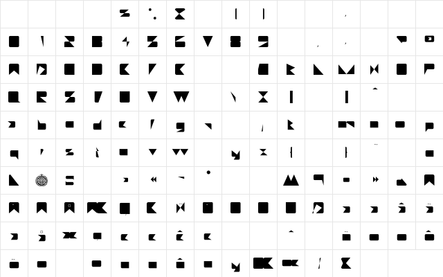 Daetona Regular Character Map Daetona Regular Character Map
