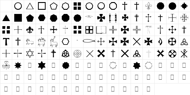 LittleGidding Plain Character Map LittleGidding Plain Character Map