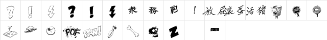 DammnedDingbats Initials Character Map