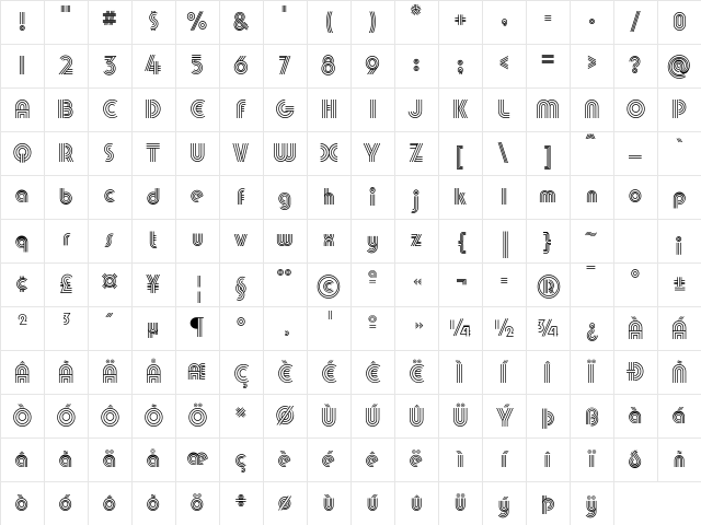70s Disco Regular Character Map