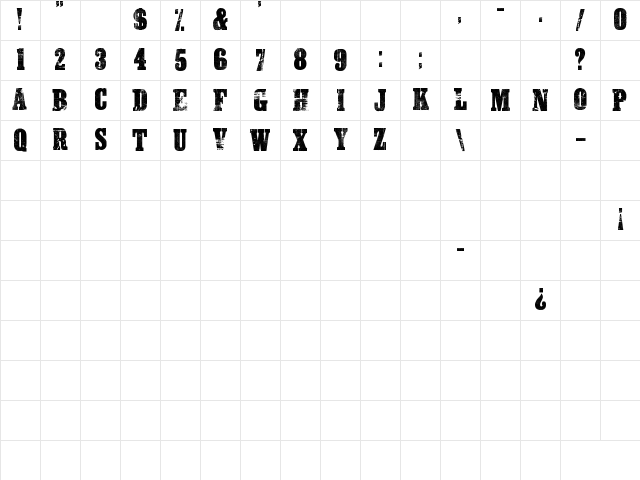 Danger Zone Warning Regular Character Map