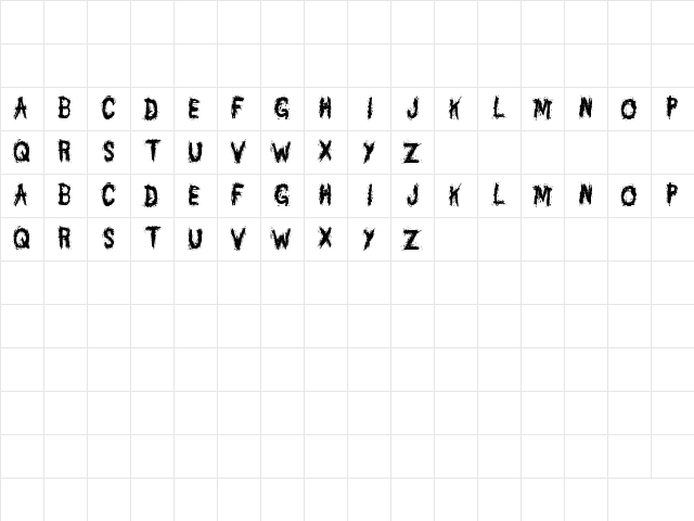 DANNY VAREFELLA Regular Character Map