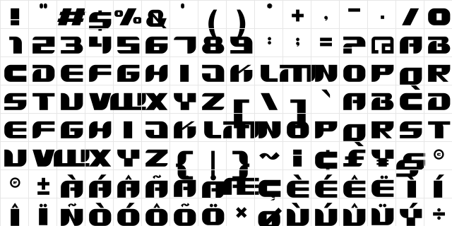 Lixdu Regular Character Map