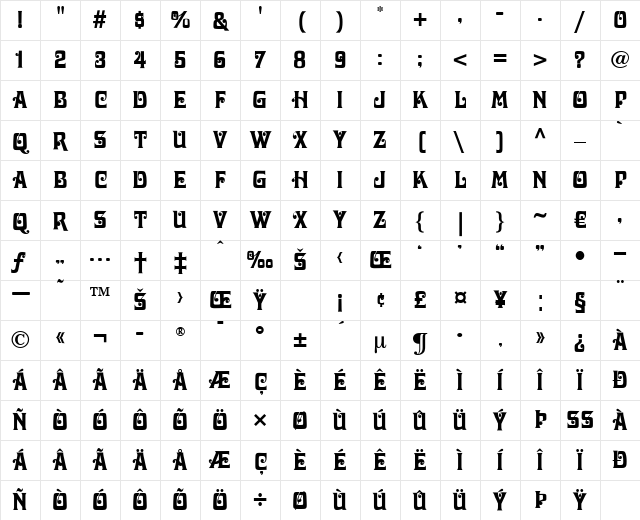 Davida LL Regular Character Map Davida LL Regular Character Map