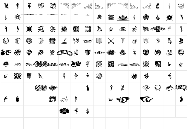 DavysDingbats Regular Character Map