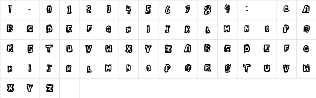 Dawg Box Regular Character Map