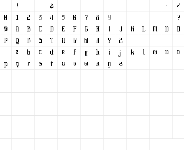 Daybreaker Regular Character Map Daybreaker Regular Character Map