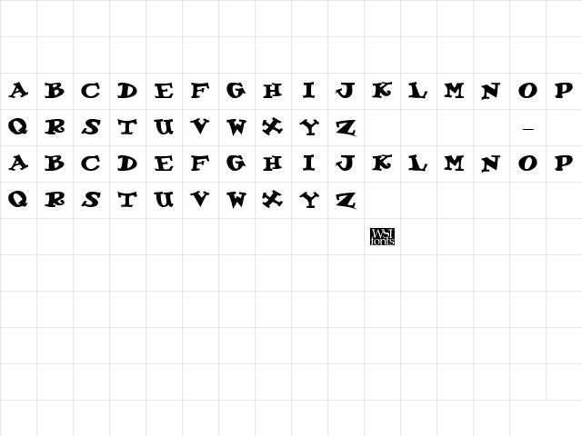 KoolKapsDisplayHvy Bold Character Map KoolKapsDisplayHvy Bold Character Map