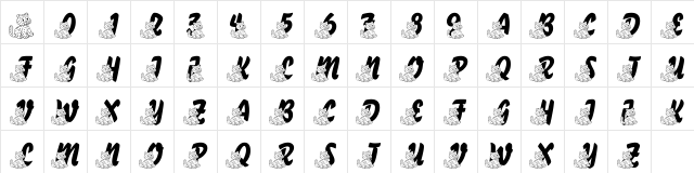 LMS A Berry Nice Cat Regular Character Map