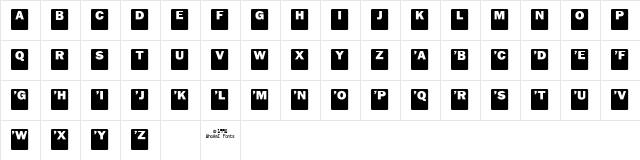DropCaps-Sans Regular Character Map DropCaps-Sans Regular Character Map