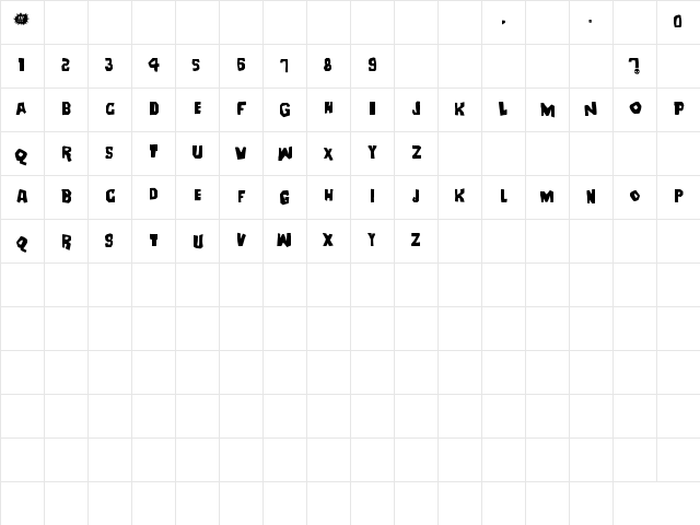 Deanna Regular Character Map