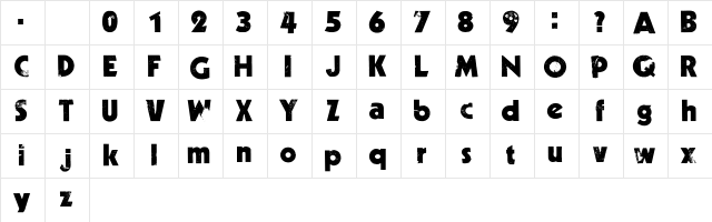 Decade Regular Character Map
