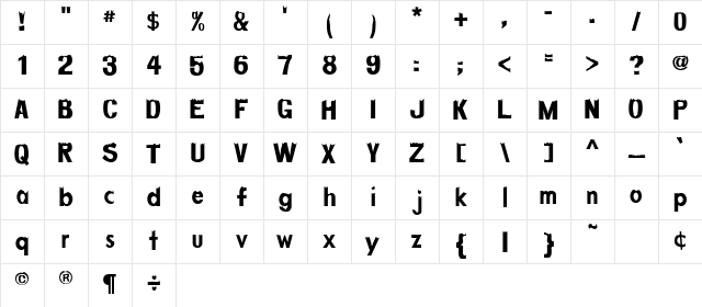 Decaying Regular Character Map