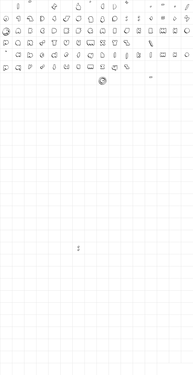 deccodisco Regular Character Map deccodisco Regular Character Map