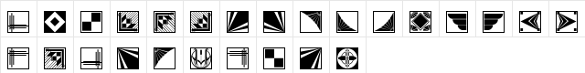 DecoBorders Regular Character Map DecoBorders Regular Character Map