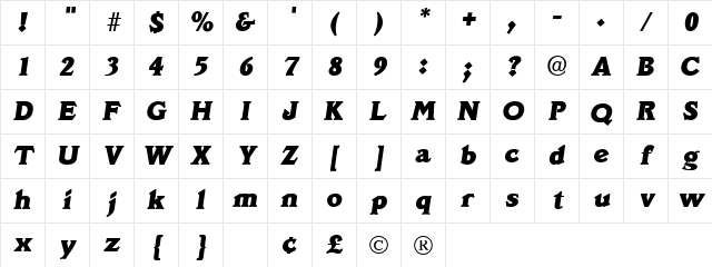 Decus SSi Italic Character Map Decus SSi Italic Character Map