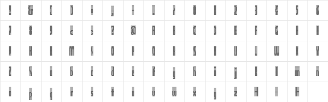 Deeter Condensed Character Map