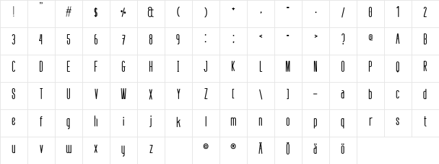 defatted milk Regular Character Map defatted milk Regular Character Map