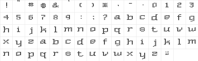 Deko Regular Character Map