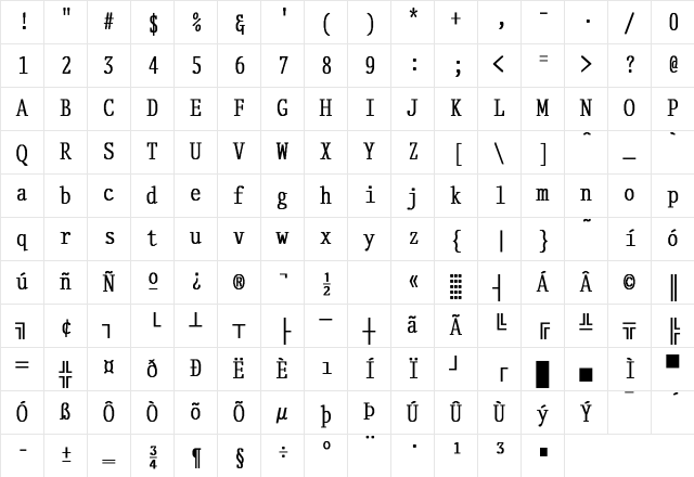 Delegate-Normal Cn Bold Bold Character Map Delegate-Normal Cn Bold Bold Character Map