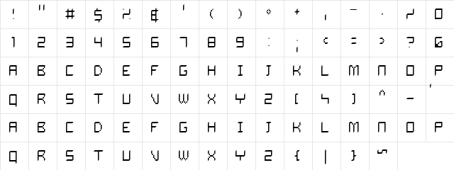 Delilah Thin Character Map