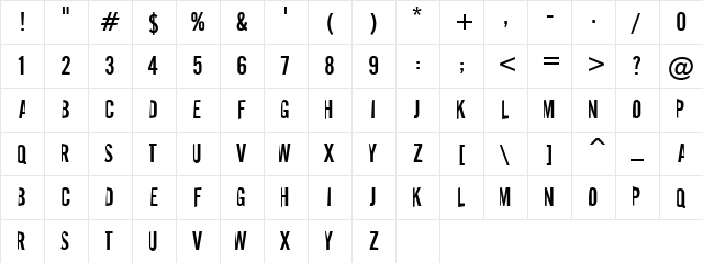 Dentist Regular Character Map