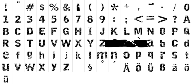 Destroy Regular Character Map