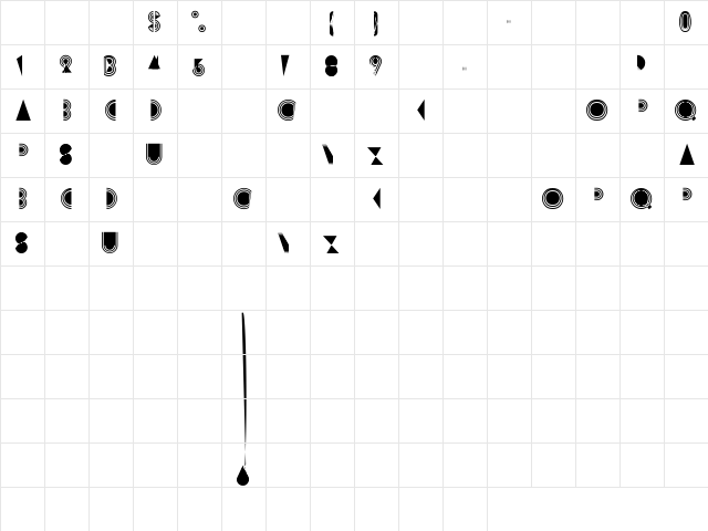 Detroit 1 Regular Character Map