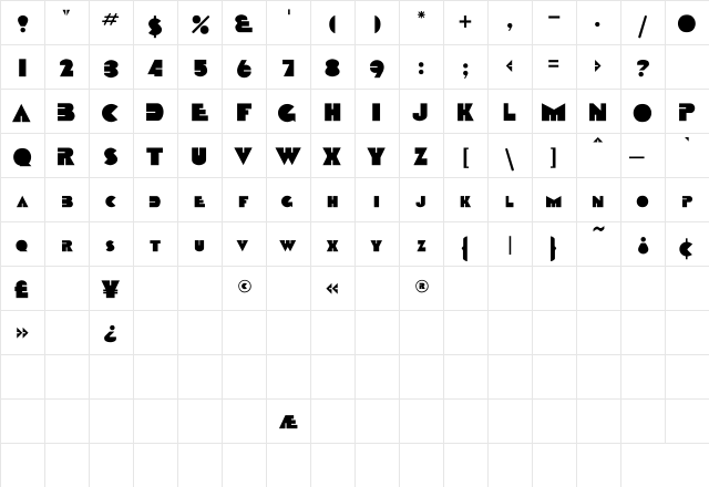 Devendra Regular Character Map