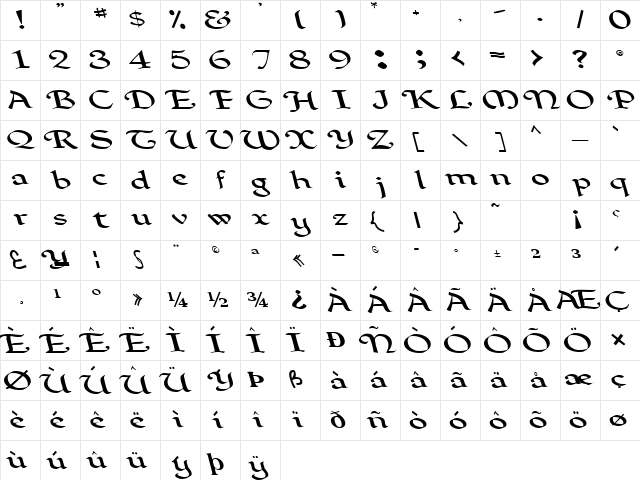 DevotedWorship107 Regular Character Map