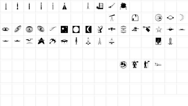 DexisDingbatsEightSSi Regular Character Map