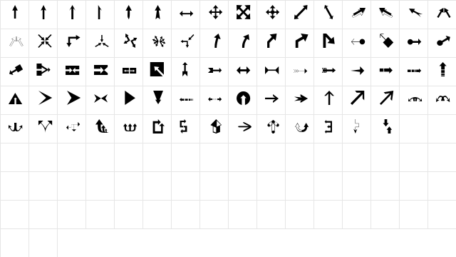 DexisDingbatsFourSSi Regular Character Map