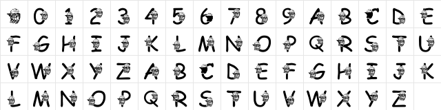 LMS Swoosh Regular Character Map