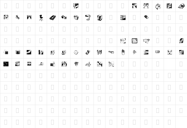 DF Industrials Regular Character Map