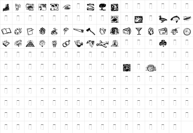 DF Organics Two Regular Character Map