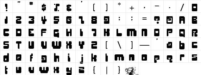 Digifit Normal Character Map