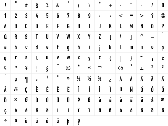 DINEngschrift-Alternate Regular Character Map DINEngschrift-Alternate Regular Character Map