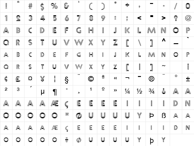 Diner Normal Character Map