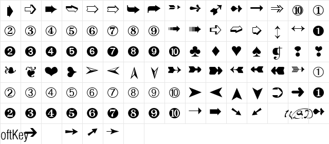 Dingbats2 Regular Character Map