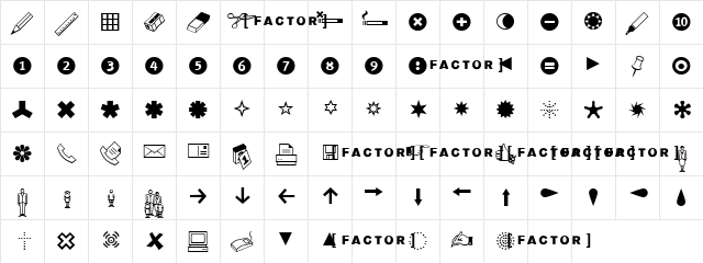 Dingbests Regular Character Map