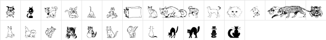 Dingcats Regular Character Map