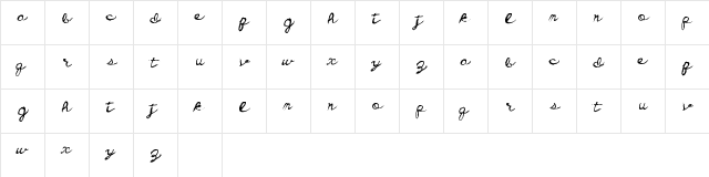 DirtyCursive Regular Character Map DirtyCursive Regular Character Map