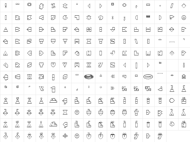 Disco Dork Outline Outline Character Map