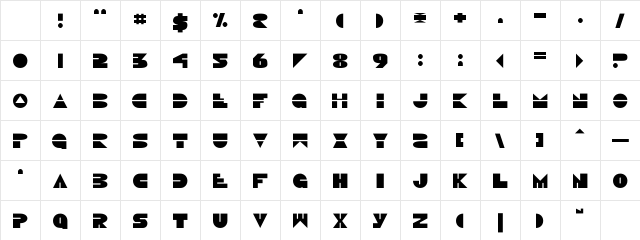 Disco Duck Regular Character Map Disco Duck Regular Character Map
