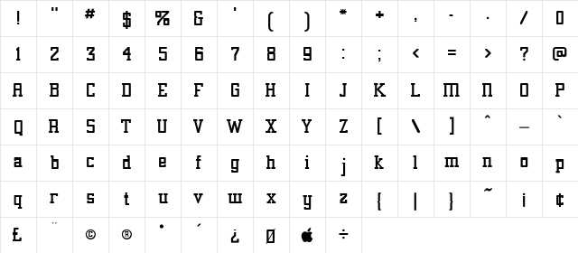 Alexandria Medium Character Map Alexandria Medium Character Map